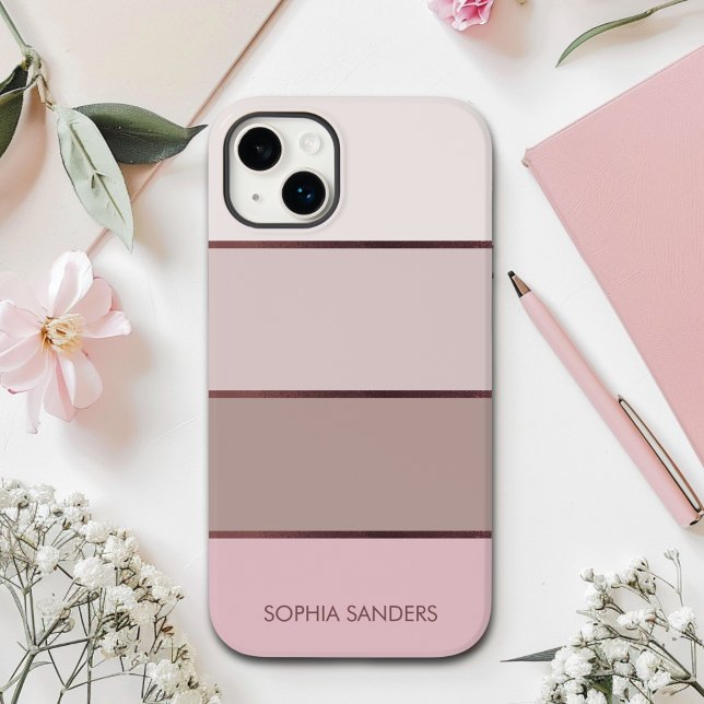 Modern band | Elegant Pastel Pink for her Case-Mate iPhone Case (Creator Uploaded)