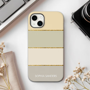 Modern band Elegant Pastel Yellow Tones Case-Mate iPhone 14 Case