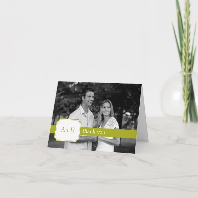 Modern Band Thank You Cards (Lime) (Front)