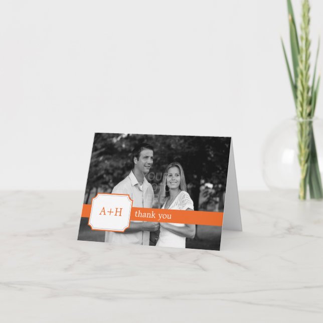 Modern Band Thank You Cards (Orange) (Front)