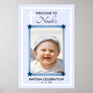 Modern BAPTISM DAY Event Party Welcome Sign