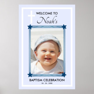 Modern BAPTISM DAY Event Party Welcome Sign