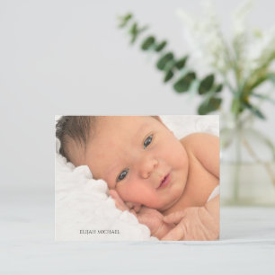 Modern Baptism Religious Photo Invitation Postcard