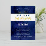 MODERN BAR MITZVAH dark blue faux gold hebrew<br><div class="desc">by kat massard >>> kat@simplysweetPAPERIE.com <<< A trendy invitation design for your child's BAR MITZVAH with real shiny gold foil details Setup as a template it is simple for you to add your own details, or hit the customise button and you can add or change text, fonts, sizes etc TIP...</div>