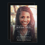 Modern Bar Mitzvah or Bat Mitzvah Photo Invitation<br><div class="desc">Gender neutral Bar Mitzvah and Bat Mitzvah invitation with photo feature.  Choose a colour for the backer or add more photos.</div>