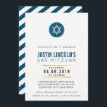 MODERN BAR MITZVAH party INVITE cool dark blue<br><div class="desc">by kat massard >>> kat@simplysweetPAPERIE.com <<< A trendy invitation design for your child's BAR MITZVAH Setup as a template it is simple for you to add your own details, or hit the customise button and you can add or change text, fonts, sizes etc TIP :: 1. To change/move graphics /...</div>