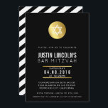 MODERN BAR MITZVAH party INVITE gold spot black<br><div class="desc">by kat massard >>> kat@simplysweetPAPERIE.com <<< A trendy invitation design for your child's BAR MITZVAH Setup as a template it is simple for you to add your own details, or hit the customise button and you can add or change text, fonts, sizes etc TIP :: 1. To change/move graphics /...</div>