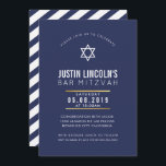 MODERN BAR MITZVAH party plain bold minimal navy Invitation<br><div class="desc">by kat massard >>> kat@simplysweetPAPERIE.com <<< A trendy invitation design for your child's BAR MITZVAH Setup as a template it is simple for you to add your own details, or hit the customise button and you can add or change text, fonts, sizes etc TIP :: 1. To change/move graphics /...</div>