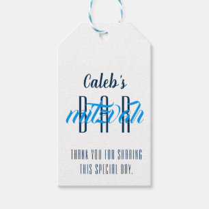 Modern Bar Mitzvah Personalised Gift Tags