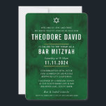 MODERN BAR MITZVAH rich green pattern simple Invitation<br><div class="desc">by kat massard >>> kat@simplysweetPAPERIE.com <<< A trendy invitation design for your child's BAR MITZVAH Setup as a template it is simple for you to add your own details, or hit the customise button and you can add or change text, fonts, sizes etc TIP :: 1. To change/move graphics /...</div>
