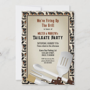 Modern Barbecue Utensils Invitation