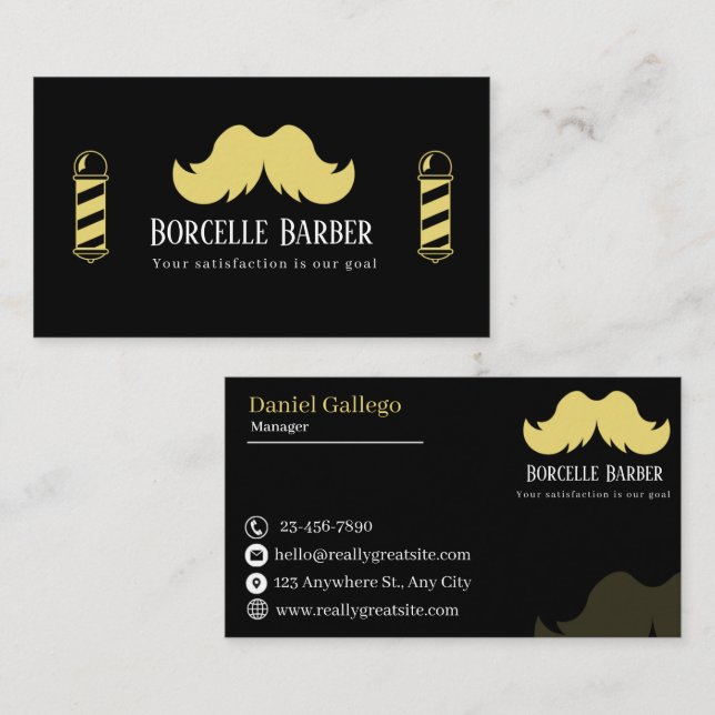 Modern Barber Business Card (Front/Back)