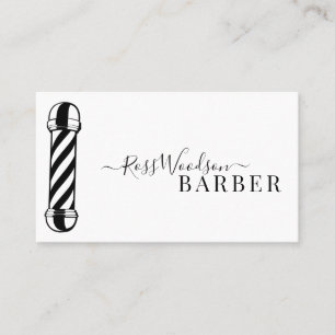 Modern Barber Pole Business Card
