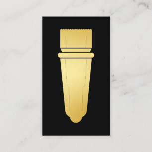 Modern Barbershop Hair Clipper black & Gold  Business Card