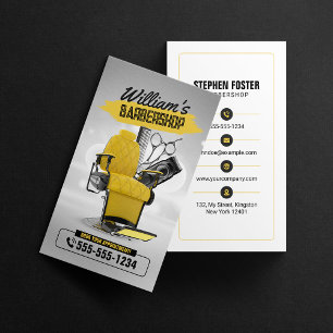 Modern Barbershop Hair Stylist Hairdresser Haircut Business Card