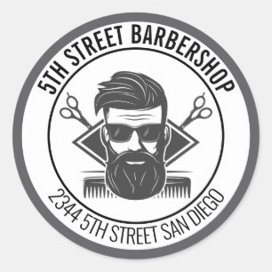 Modern Barbershop Logo Sticker