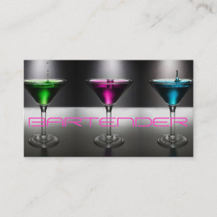 Modern Bartender Business Card