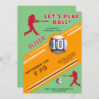 Modern Baseball Ball Player Themed Birthday