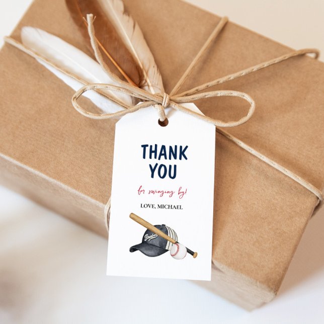 Modern Baseball Birthday Gift Tag (Creator Uploaded)