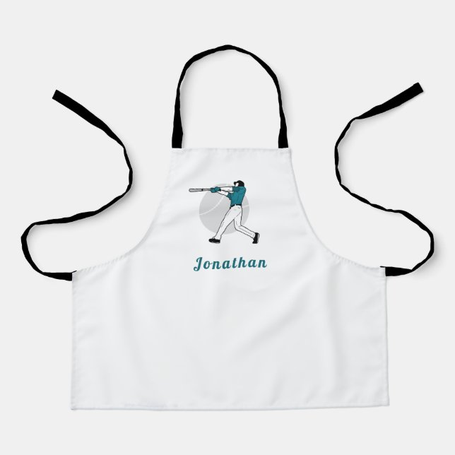 Modern Baseball Softball Player Coach Personalised Apron (Front)