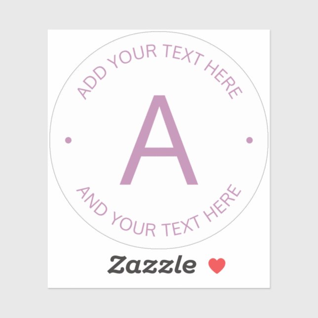 Modern Basic Circular Text | Light Purple (Sheet)