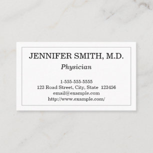 Modern & Basic Physician Business Card