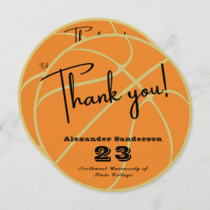 Modern Basketball Ball Player Team Thank You card