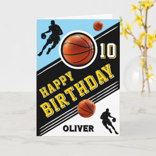 Modern Basketball Ball Player Themed Birthday  Card