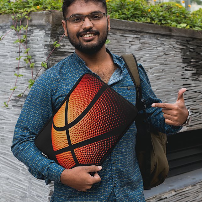 Modern Basketball Sport Ball Skin Texture Pattern Laptop Sleeve (Creator Uploaded)