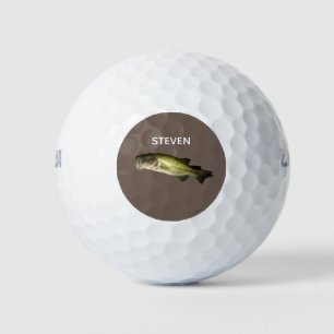 Modern Bass Fishing Personalised Golf Balls