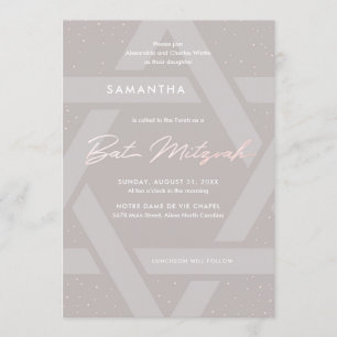 Modern Bat Mitzvah Invitation