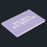 Modern Bat Mitzvah Lavender Purple Personalised Guest Book<br><div class="desc">Modern Bat Mitzvah Lavender Purple Personalised Guest Book</div>