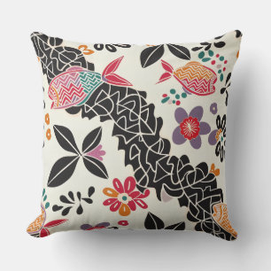 Modern Batik Fish Pattern Cushion