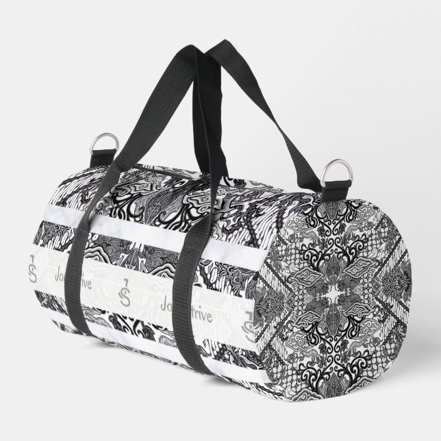 Modern BATIK Pattern Duffle Bag (Left Corner)