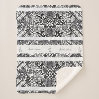 Modern BATIK Pattern Sherpa Blanket