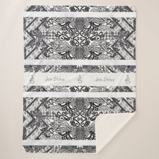 Modern BATIK Pattern Sherpa Blanket