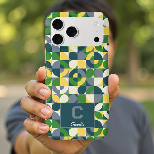 Modern Bauhaus Abstract Geometric Monogram Pattern