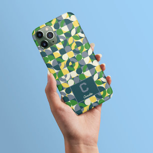 Modern Bauhaus Abstract Geometric Monogram Pattern Case-Mate iPhone Case