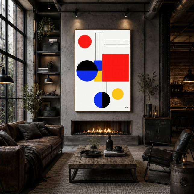 Modern Bauhaus Geometric Abstract Minimalist Wall  Poster (Creator Uploaded)
