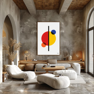 Modern Bauhaus Geometric Abstract Minimalist Wall Poster