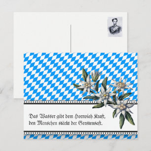 Modern Bavarian Statement about beer Postcard