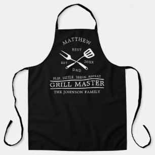 Modern BBQ Grill Master Fathers Day Gifts Apron