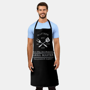 Modern BBQ Grill Master Fathers Day Gifts Apron