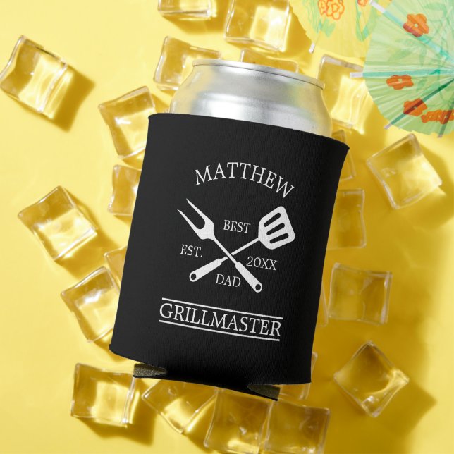 Modern BBQ Grill Master Fathers Day Gifts Can Cooler (In Situ Summer)