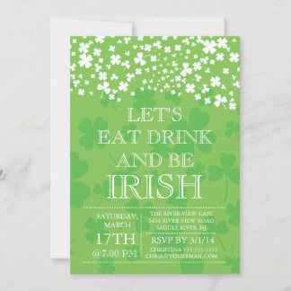 Modern Be Irish St. Patrick's Day Party Invitation