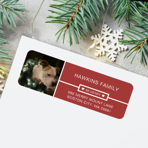 Modern Be Merry Photos Return Address
