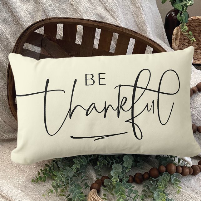 Modern Be Thankful  Lumbar Cushion (Creator Uploaded)