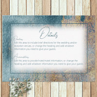 Modern Beach Abstract Wedding Details