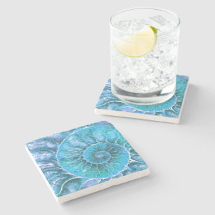 Modern Beach Art Stone Coaster