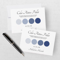 Modern Beach Coastal Watercolor Wedding Blue